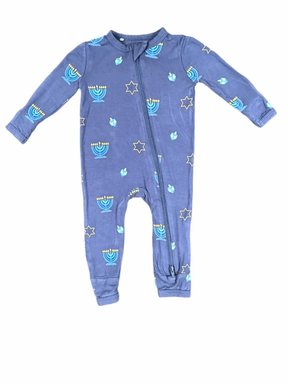 KYTE BABY Hanukkah Zippered Bamboo Sleeper - 0-3M
